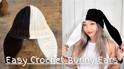 Easy Crochet Bunny Ears for Beanie (Beginner Tutorial) - YouTube