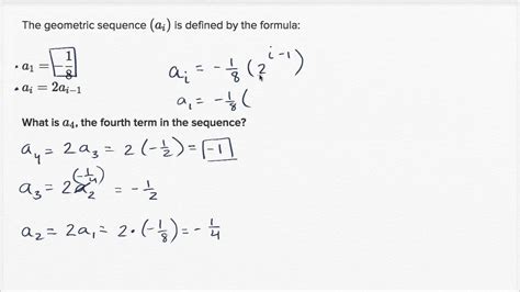 Recursive Equation For Geometric Sequences Youtube