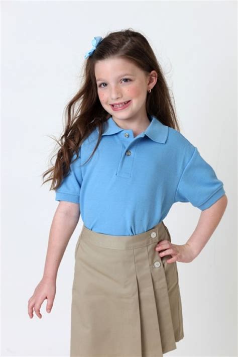 Children's Pique Polo Shirt Light Blue | Tween fashion outfits, Dresses ...