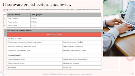 Project Performance Review Powerpoint Ppt Template Bundles PPT Slide