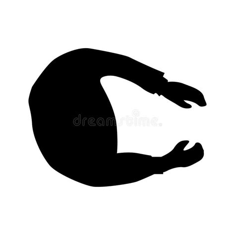 People Silhouette. View from Above Stock Vector - Illustration of pose ...