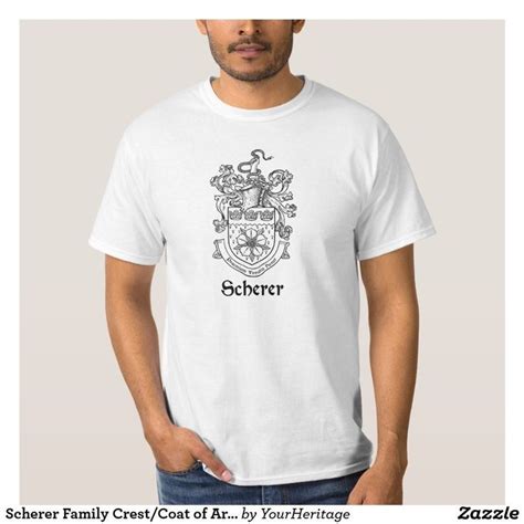 Scherer Family Crest/Coat of Arms T-Shirt | Zazzle | Mens tshirts, Mens ...