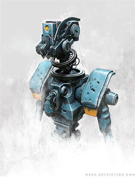 Robot Illustrations, Concept Artwork & Character Designs