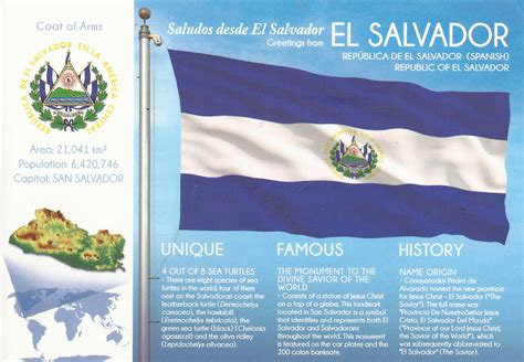 A Journey of Postcards: Flags of the World | El Salvador