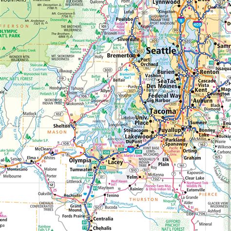 Rand McNally Easy To Fold: Washington State Laminated Map [Map] Rand ...