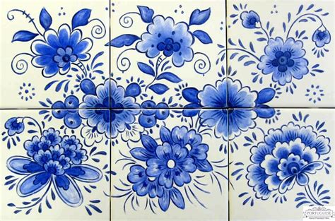 Portuguese Ceramic Tile Wall Decor Custom Hand Painted Azulejos BLUE ...