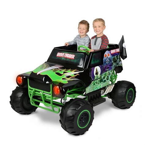 Monster Jam Grave Digger 24-Volt Battery Powered Ride-On Kids Big Truck ...