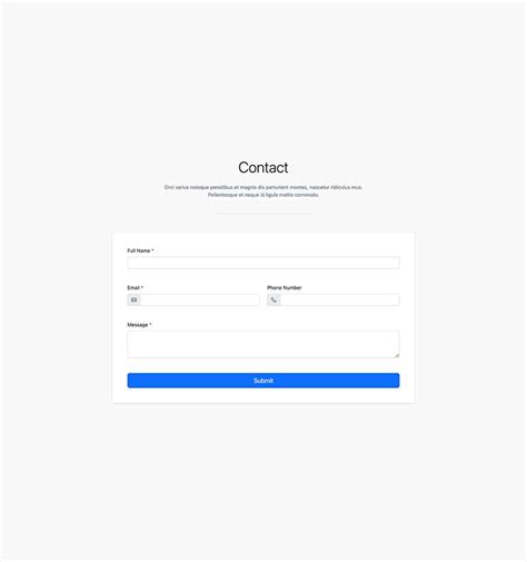 Bootstrap 5 Simple Contact Form Example - BootstrapBrain