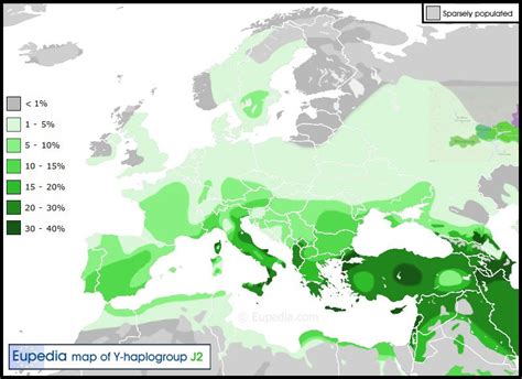 Haplogroup J2 (Y-DNA) | Map, Europe, Dna