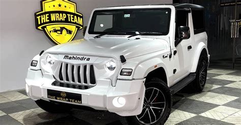 Mahindra Thar modified with satin white wrap looks distinct [Video]