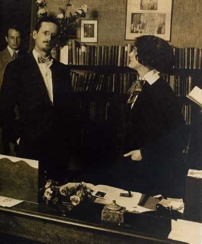 eroteme: James Joyce and Sylvia Beach in her office, 1921 James Joyce ...