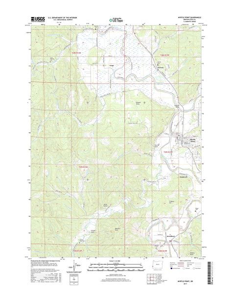 MyTopo Myrtle Point, Oregon USGS Quad Topo Map