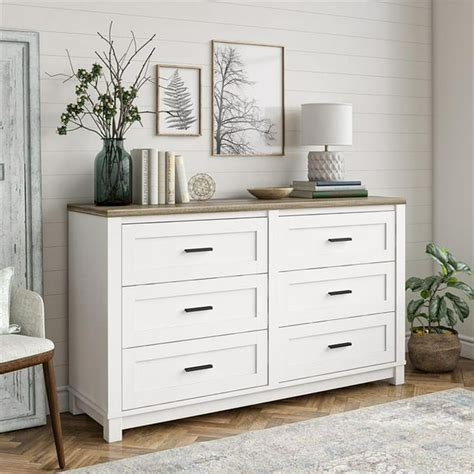 Ameriwood Home Chapel Hill 6 Drawer Dresser in White - Walmart.com ...