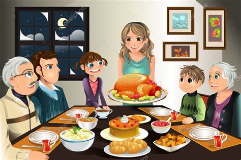 36 best ideas for coloring | Cartoon Thanksgiving Dinner