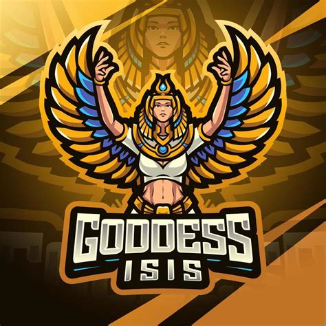 Isis goodess esport mascot logo design 20399207 Vector Art at Vecteezy