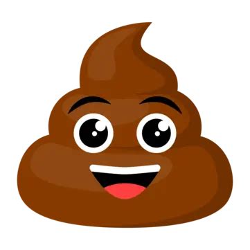 Cute Poop Emoji With Laughing Face Vector, Poop, Emoticon, Laughing PNG ...