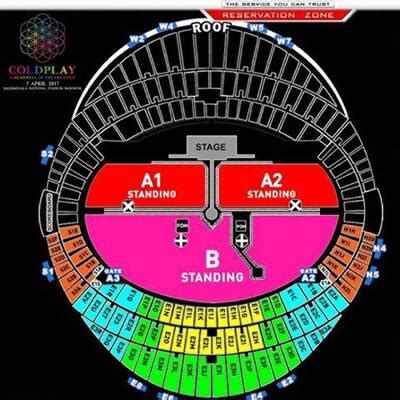 Terjual Coldplay Ticket Thailand Rajamangala National Stadium | KASKUS