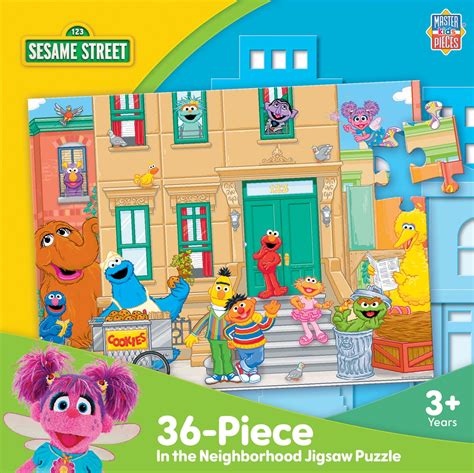 MasterPieces 36 Piece Jigsaw Puzzle - Sesame Street In The Neighborhood ...