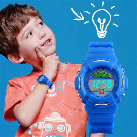 Children Watches Student Wrist Watch Waterproof Kids Watches Boys LED ...