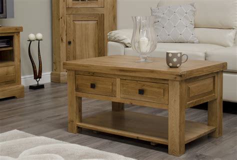 SIGNATURE Solid Oak - Coffee Table with Drawers