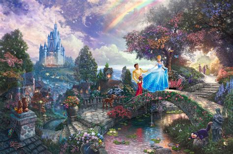 Thomas Kinkade's Disney Paintings - Cinderella - Walt Disney Characters ...