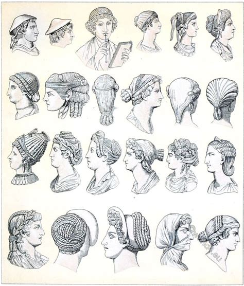 Roman headgear and hairdos of antiquity.