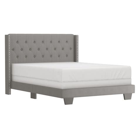 Gunner Bed Frame In Grey Linen Fabric ( King - Queen - Double ...