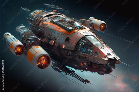 sci-fi spaceship space ship transport intergalactic travel concept art ...