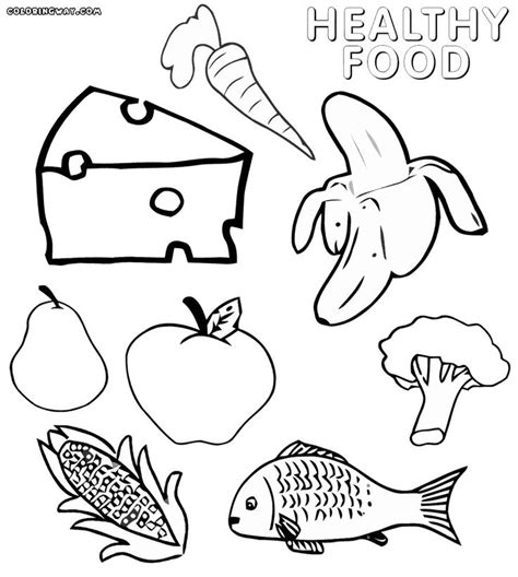 Pretty Photo of Healthy Food Coloring Pages - davemelillo.com