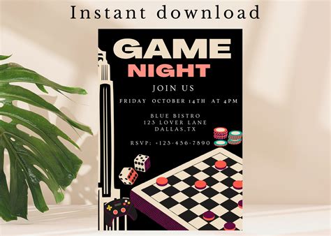 Game Night Invitation, Game Night Invitation Templates, Game Night ...