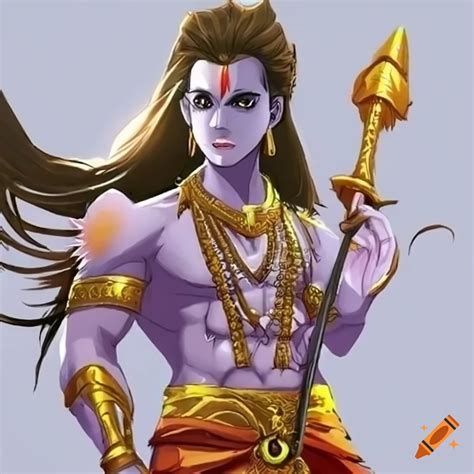 Lord ram as anime character on Craiyon