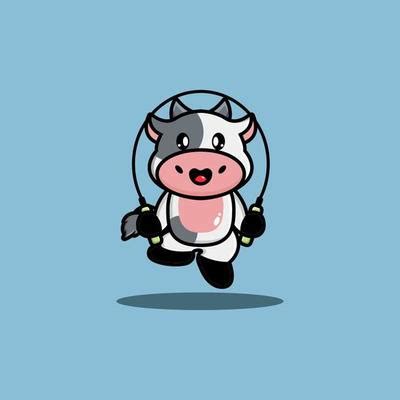 Cow Jumping Vector Art, Icons, and Graphics for Free Download