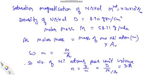 SOLVED:The saturation magnetization M^max of the ferromagnetic metal ...