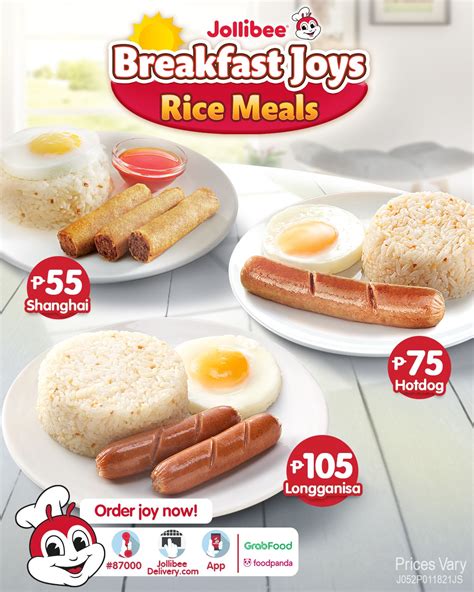 Jollibee Breakfast Menu