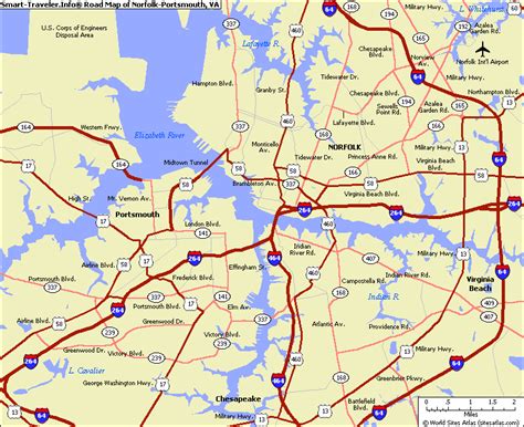 Map of Norfolk Virginia - TravelsMaps.Com