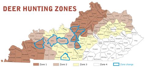 Kentucky Department of Fish & Wildlife Deer Hunting Zones and Seasons