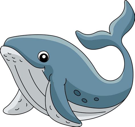 ballena jorobada dibujos animados clipart coloreado 7528400 Vector en ...