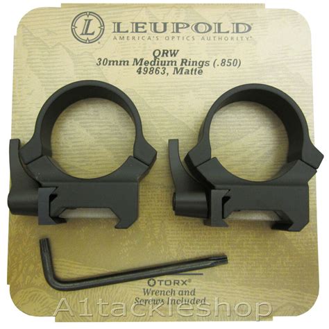 Leupold 30mm QRW Quick Release Mount Rifle Scope Rings Weaver or ...