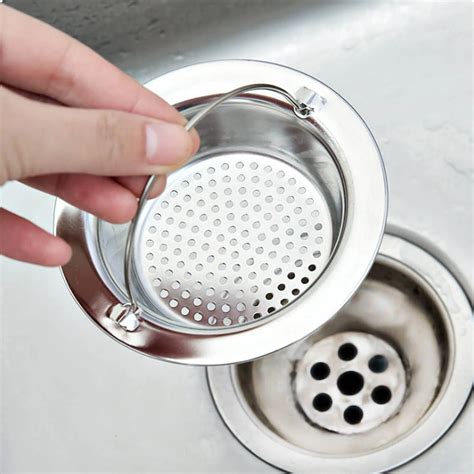 1pc Stainless Steel Kitchen Sink Strainer Sewer Bathroom Shower Hair ...