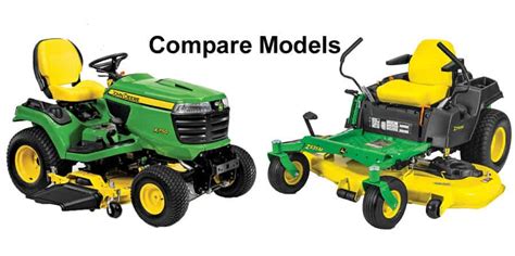 John Deere Riding Mower/Zero-Turn Comparison - Minnesota Equipment