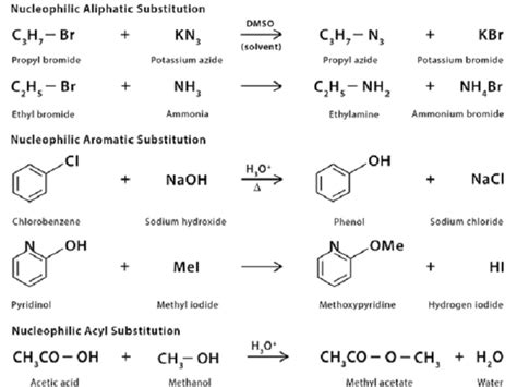 Nucleophilic Substitution Reaction – Definition, Types, Examples ...