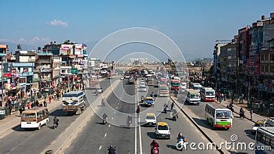 Kathmandu Ring Road in the Small Country of Nepal in Southeast Asia ...