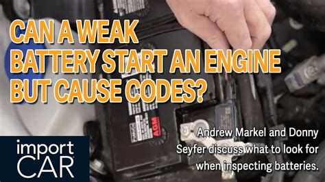 Can A Weak Battery Still Start an Engine But Cause Codes? - YouTube