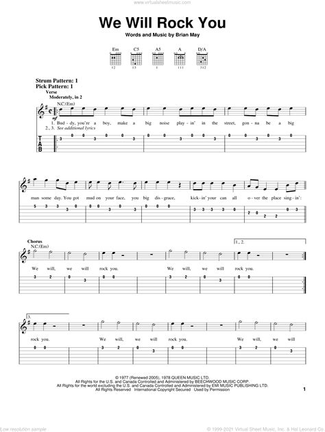 Free Printable Guitar Music Sheets