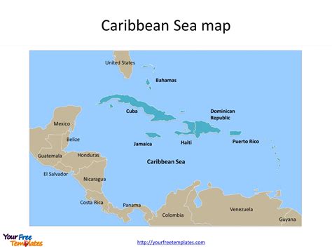 Caribbean-Sea-Map-2 - Free PowerPoint Template