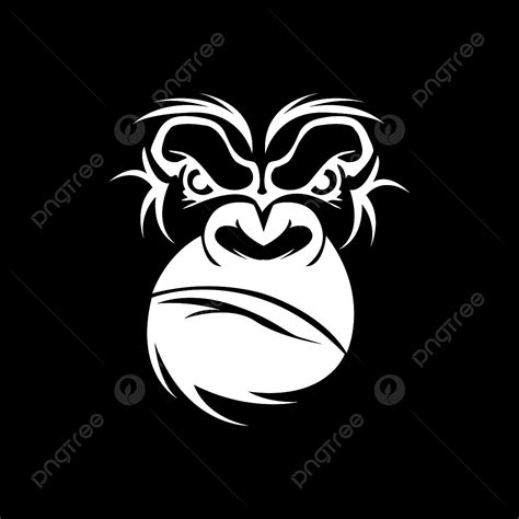 Gorilla Head Silhouette PNG Free, Gorilla Head Vector Logo, Vector ...