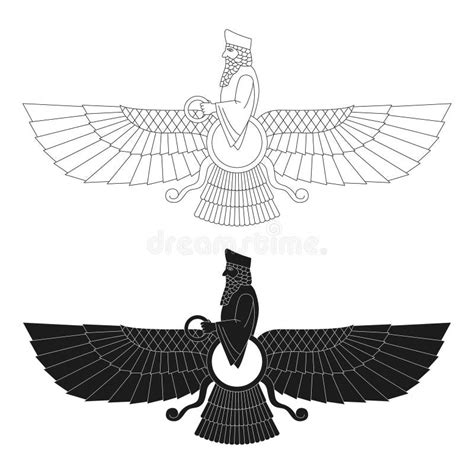 Symbol Faravahar Stock Illustrations – 87 Symbol Faravahar Stock ...