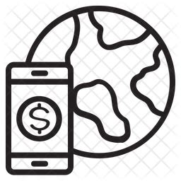 Global Payment Icon - Download in Line Style