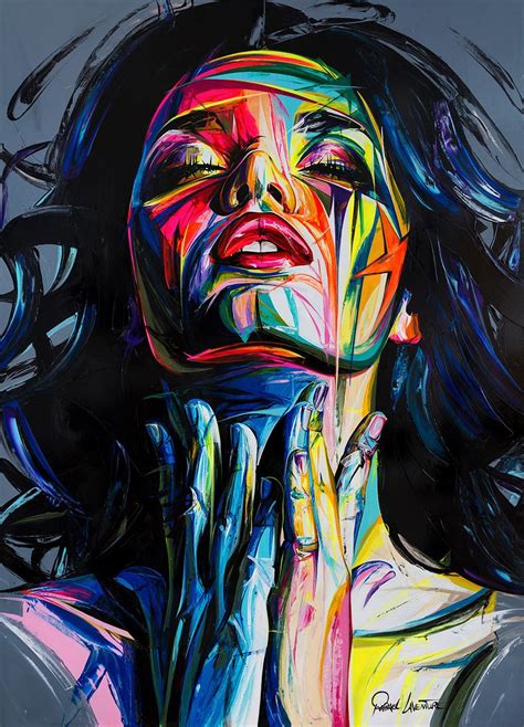 Francoise Nielly Style Impasto Face Oil Painting Canvas Wall Art ...