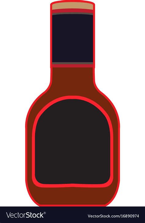 Barbecue sauce bottle Royalty Free Vector Image